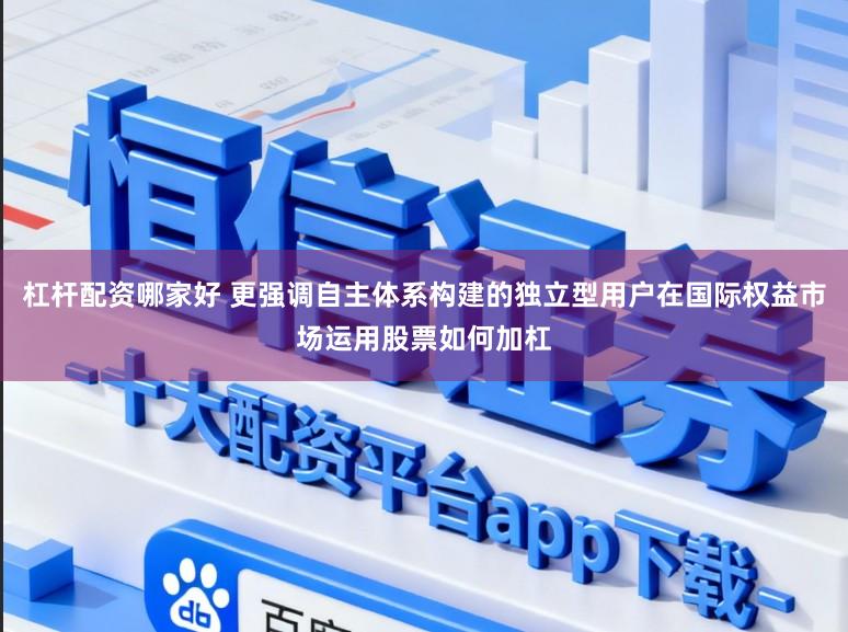 杠杆配资哪家好 更强调自主体系构建的独立型用户在国际权益市场运用股票如何加杠
